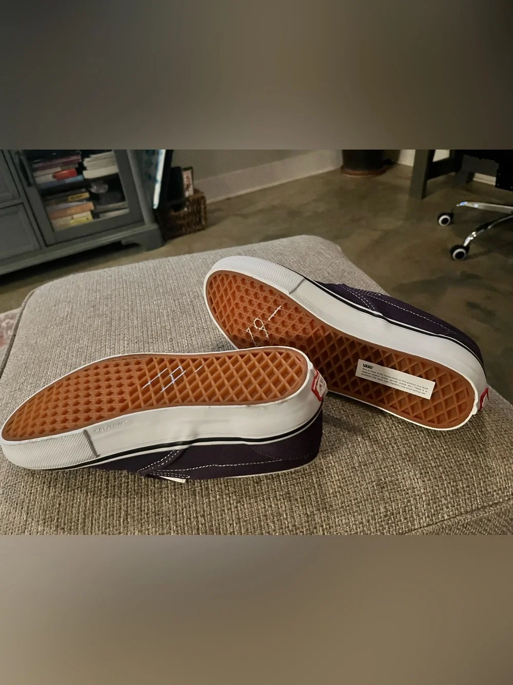 Vans Men’s Classic Pop Cush Purple Slip-On Sneakers Size 8